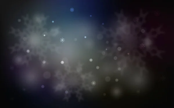 Ciemny Niebieski Wektor Szablon Lodu Śniegu Błyszczące Kolorowe Ilustracja Śniegiem — Wektor stockowy