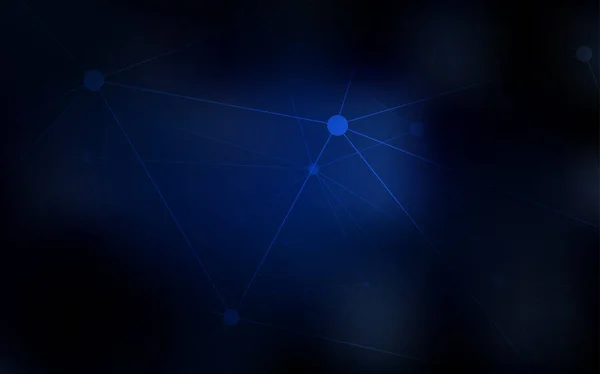 Modèle Vectoriel Bleu Foncé Avec Sphères Triangles Illustration Abstraite Scintillante — Image vectorielle