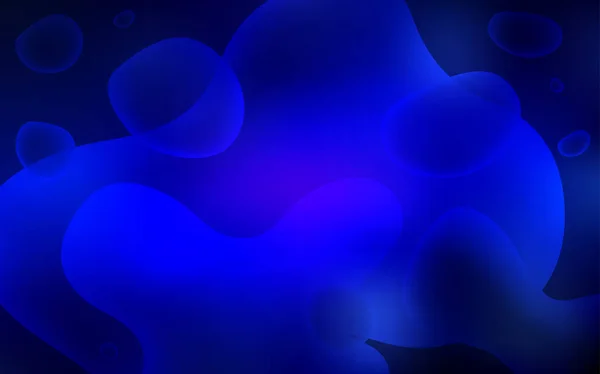 Темний Векторний Візерунок Blue Вигнутими Колами Геометрична Ілюстрація Стилі Мемфіс — стоковий вектор