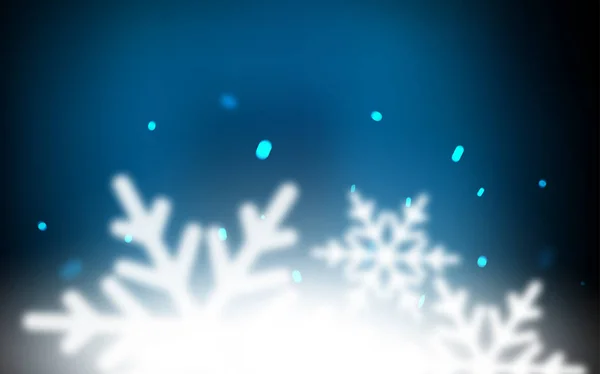 눈송이와 어두운 파란색 레이아웃입니다 기하학 추상적인 크리스탈 얼음의 새로운 웹사이트에 — 스톡 벡터