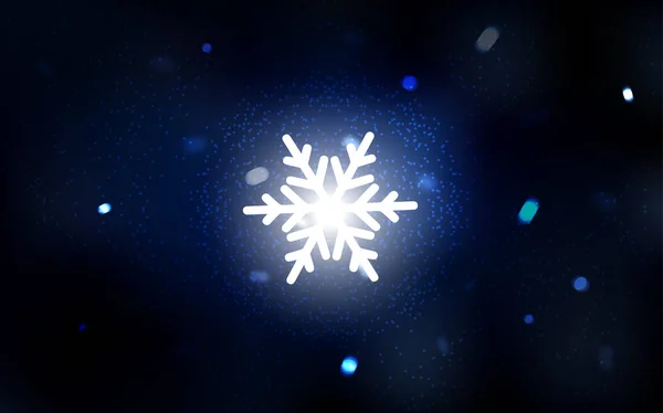Темний Векторний Візерунок Blue Різдвяними Сніжинками Розмитий Декоративний Дизайн Різдвяному — стоковий вектор