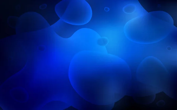 Dark Blue Vector Background Bubble Shapes Vague Circumflex Abstract Illustration — Stock Vector