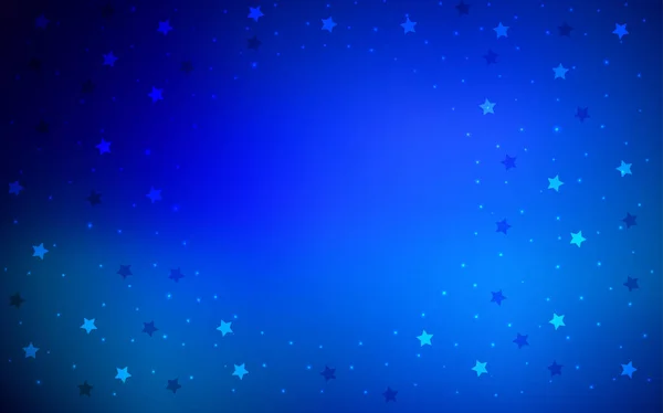 Layout Vetorial Blue Escuro Com Estrelas Brilhantes Ilustração Colorida Brilhante —  Vetores de Stock