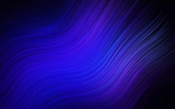 曲がったリボンで暗い青ベクトル テンプレート 漠然とした回旋抽象的なイラストのグラデーション ブランド本の新しい組成 — ストックベクタ