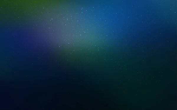 ダークブルーのベクトルテンプレート カラフルな宇宙の星が光る抽象的なイラスト 宇宙背景用テンプレート — ストックベクタ