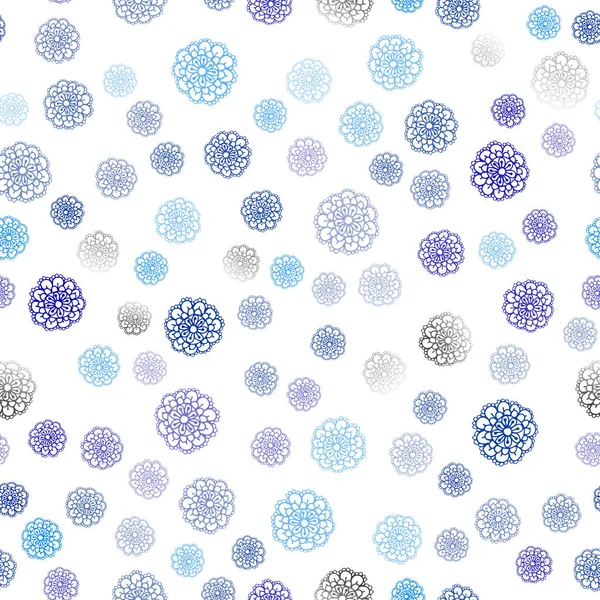Modèle Abstrait Naturel Sans Couture Vecteur Bleu Foncé Fleurs Sur — Image vectorielle