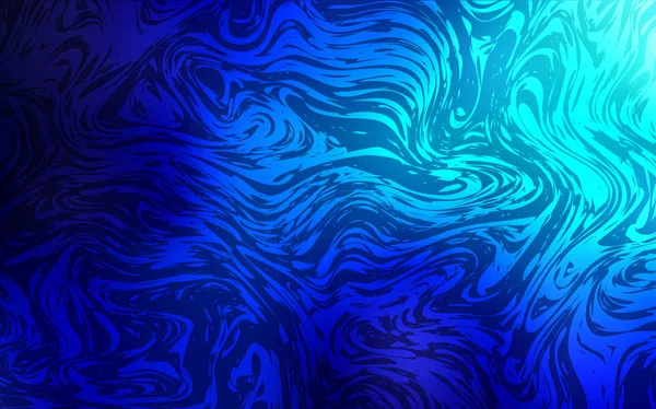 Темно Синий Векторный Узор Линиями Овалами Элегантная Яркая Иллюстрация Градиентом — стоковый вектор