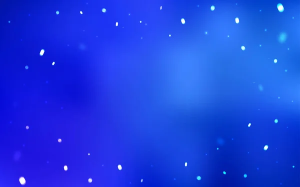 深蓝色矢量布局与明亮的雪花 闪光抽象例证与冰的结晶 商业广告的新年设计 — 图库矢量图片