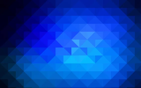 Vecteur Bleu Foncé Brillant Modèle Triangulaire Illustration Créative Demi Teinte — Image vectorielle