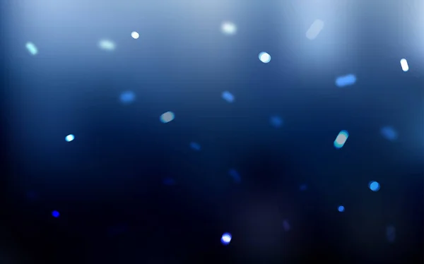 Tmavě Modrý Vektor Přikryjeme Krásné Sněhové Vločky Rozmazané Dekorativní Design — Stockový vektor