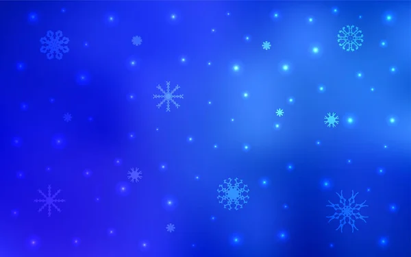 Texture Vectorielle Bleu Foncé Avec Flocons Neige Colorés Illustration Colorée — Image vectorielle