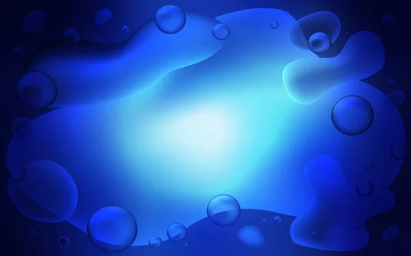 Fond Vectoriel Bleu Foncé Avec Des Formes Bulles Une Élégante — Image vectorielle