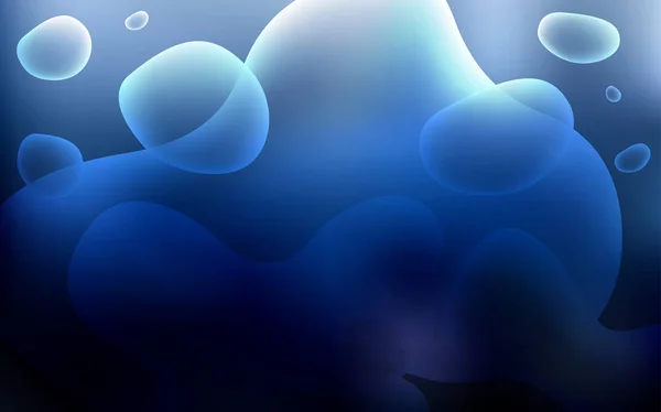 Fond Vectoriel Bleu Foncé Avec Des Cercles Courbes Une Élégante — Image vectorielle