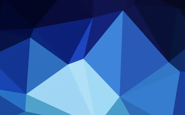 Темно Синий Вектор Элегантная Яркая Полигональная Иллюстрация Градиентом Треугольный Узор — стоковый вектор