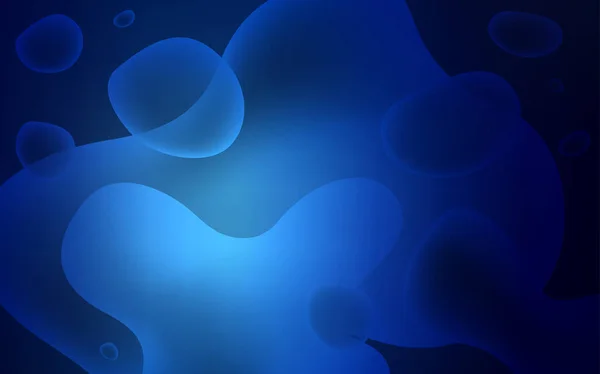 Dark Blue Vector Background Bubble Shapes Elegant Bright Illustration Gradient — Stock Vector