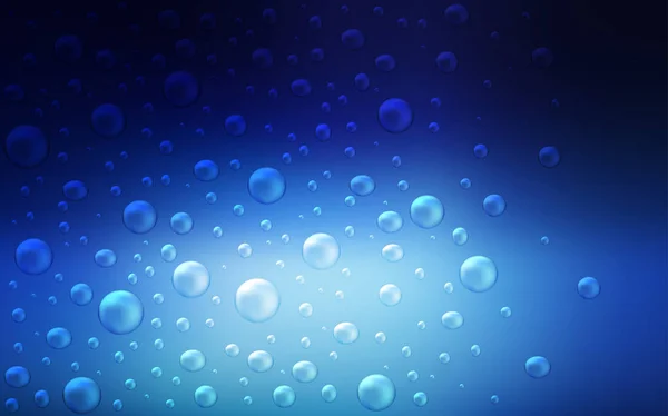 Tmavě Modrý Vektor Pozadí Bublinkami Ilustrace Sadou Zářivě Barevné Abstraktní — Stockový vektor