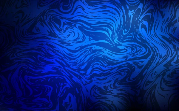 Donker Blauwe Vector Achtergrond Met Gebogen Linten Gloednieuwe Gekleurde Illustratie — Stockvector