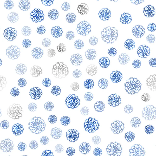 Koyu mavi vektör sorunsuz doğal zarif şablonu. Yarım yamalak karalamalar çiçekler üzerinde arka plan bulanık. Bir marka kitap için zarif desen.