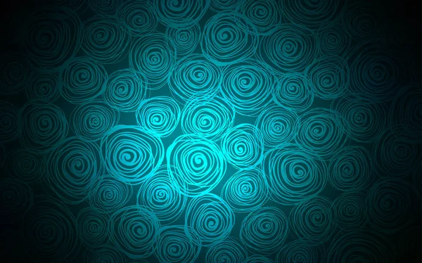 Fondo Pantalla Garabato Abstracto Vector Azul Oscuro Rosas Elegante Patrón — Vector de stock