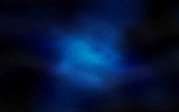 Textura Vectorial Azul Oscuro Con Estrellas Vía Láctea Ilustración Brillante — Vector de stock