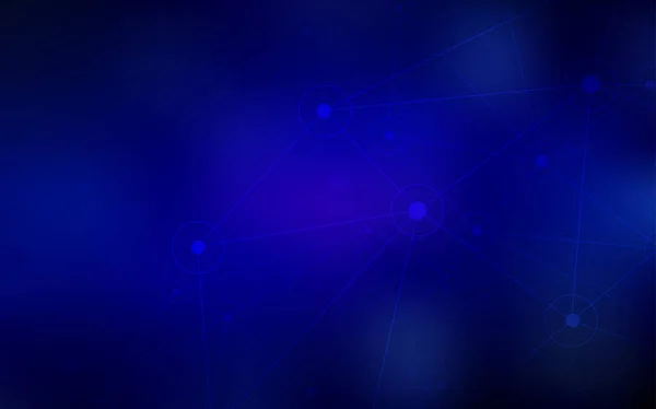 Sötét Kék Vector Háttér Buborékok Vonalak Színes Illusztráció Köröket Vonalakat — Stock Vector