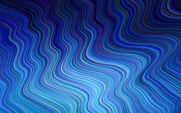 Fond Vectoriel Bleu Foncé Avec Des Lignes Courbées Illustration Abstraite — Image vectorielle