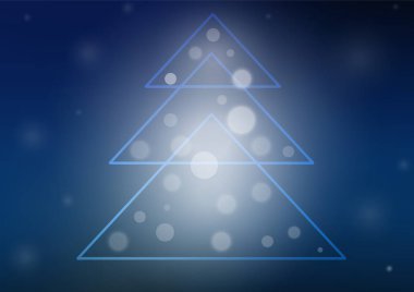 Bir xmas ağacı ile koyu mavi vektör kapak. Bulanık arka plan gradyan ile Noel ağacı. Desen yıl yeni Web siteleri için kullanılabilir.
