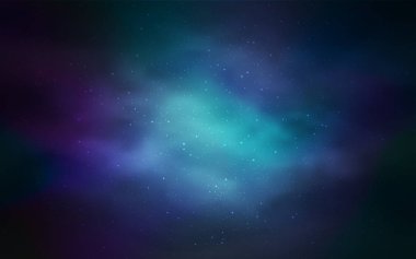 Koyu mavi vektör arka plan gökada yıldız ile. Bulanık arka plan gradyan ile üzerinde alan yıldız. Akıllı tasarım, iş reklam için.