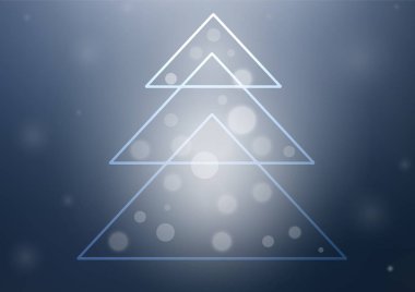 Bir Noel ağacı ile koyu mavi vektör desen. Bulanık arka plan gradyan ile Noel ağacı. Yeni yıl tasarım, iş reklam için.