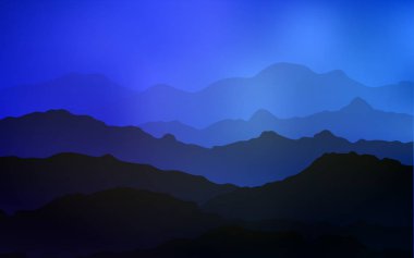 Koyu mavi vektör desen eğri daireler ile. Bandy çizgilerle modern degrade soyut resim. Yeni bir doku için reklam, kitapçıklar, broşürler.