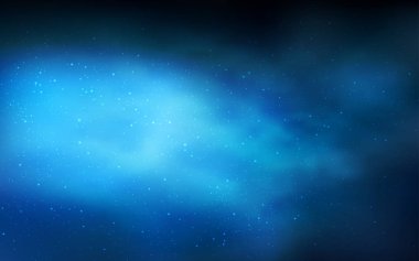 Galaksi yıldızlı koyu mavi vektör arkaplan. Büyük Ayı yıldızlı modern soyut illüstrasyon. Reklamınız, posteriniz, afişiniz için en iyi tasarım.