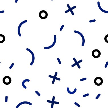 Hafif mavi vektör sorunsuz düzeni basit unsurları ile. Renkli kesintisiz Degrade çizgiler ve matematik belirtileri ile. Tekstil, kumaş, duvar kağıtları için tasarım.