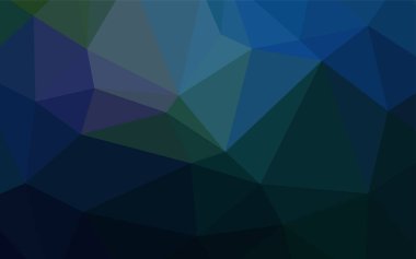 Koyu mavi vektör bulanık üçgen desen. Parlayan çizimde yeni bir stil renkli. Poligonal tasarım web siteniz için kullanılabilir.