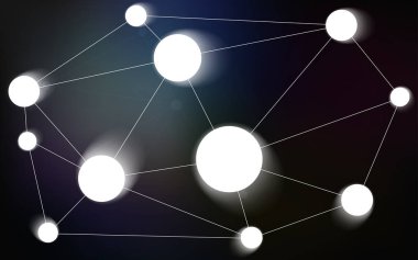 Koyu mavi vektör düzen daireler, satırları ile. Üçgen yapısı ile soyut tarzda dekoratif tasarım. Güzel tasarım, iş reklam için.