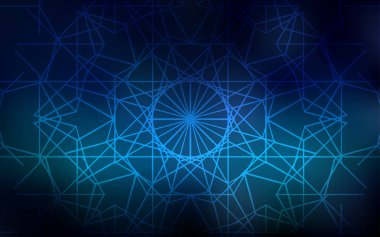 Koyu mavi vektör doodle parlak şablonu. Yarım yamalak karalamalar bulanık arka plan üzerinde çocuk tarafından çizilmiş. El boyalı tasarım web, sarma, duvar kağıdı için.