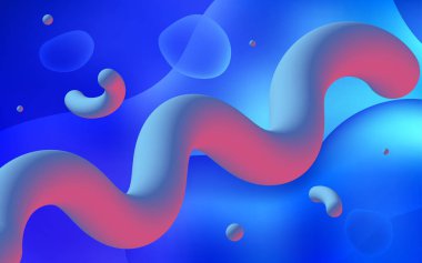 Çizgiler, oval koyu mavi vektör şablonu. Renkli resimde gradyan ile soyut memphis tarzı. Cep telefonu arka plan için şablon.