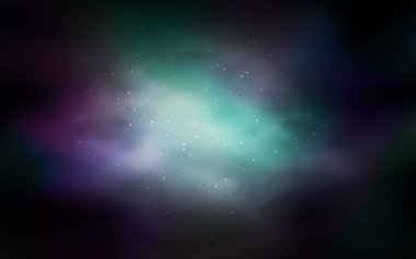 Uzay yıldız koyu mavi vektör şablonu. Gökada yıldız ile basit tarzı dekoratif tasarım bulanık. En iyi tasarım, reklam, poster, afiş için.