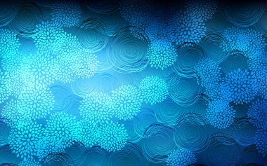 Koyu mavi vektör doğal soyut tasarım. gradyan ile zarif doğal deseni çiçekler. İş tasarımınız için yeni stil.