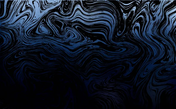 带有液态形状的深蓝色矢量模板 带有渐变线条的五颜六色的抽象插图 背景纹理波浪图案 — 图库矢量图片