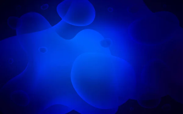 Patrón Vectorial Azul Oscuro Con Formas Burbuja Gradiente Moderno Ilustración — Archivo Imágenes Vectoriales