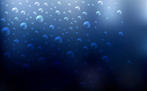 Tapa Vectorial Azul Oscuro Con Manchas Ilustración Abstracta Con Burbujas — Vector de stock