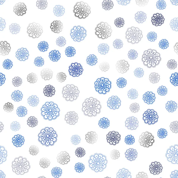 Темно Синій Вектор Безшовні Абстрактних Doodle Шаблон Розмиті Декоративного Дизайну — стоковий вектор