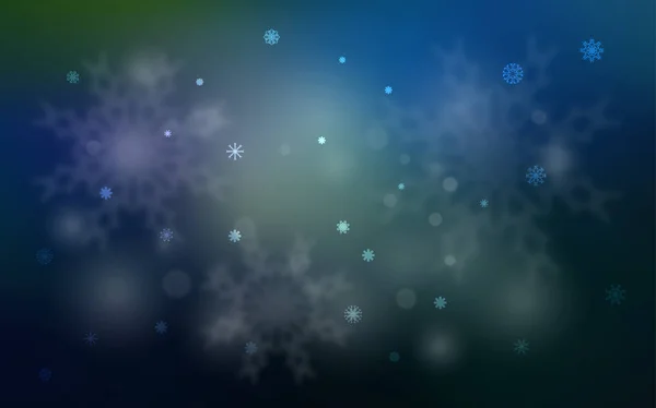 明るい雪の結晶暗い青いベクトル レイアウト モダンな幾何学的な抽象的なイラスト結晶氷の あなたのビジネス広告の新年デザイン — ストックベクタ