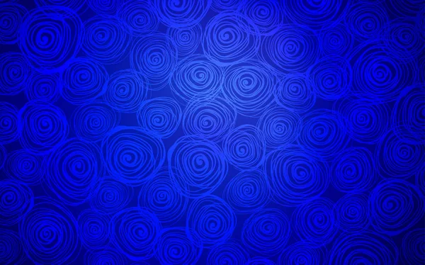 Темно Синий Вектор Окрашивает Яркий Фон Декоративная Сияющая Иллюстрация Каракулями — стоковый вектор