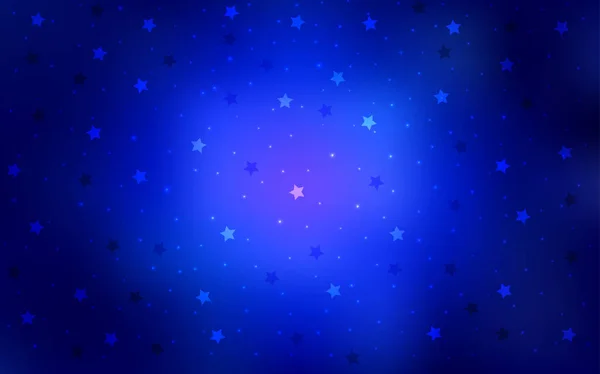 Fundo Vetorial Azul Escuro Com Estrelas Coloridas Ilustração Abstrata Geométrica —  Vetores de Stock