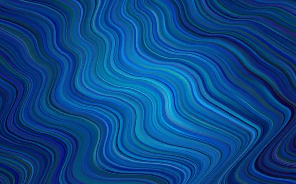 Pola Vektor Blue Gelap Dengan Bentuk Cair Ilustrasi Abstrak Gradien - Stok Vektor