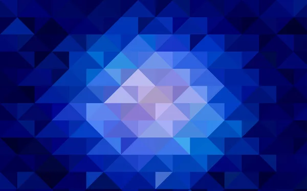 Plantilla Mosaico Triángulo Vector Azul Oscuro Ilustración Abstracta Colorida Con — Vector de stock