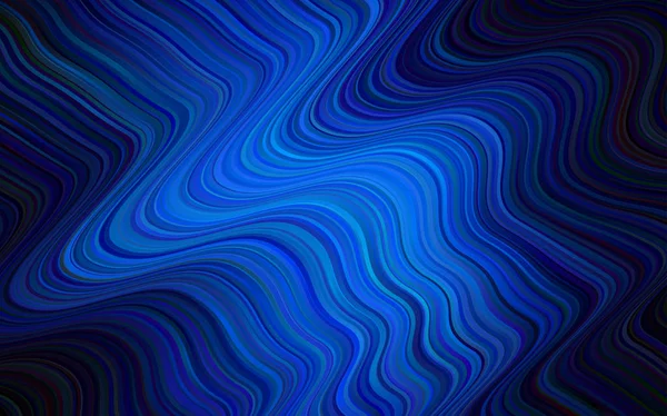 Plantilla Vectorial Azul Oscuro Con Líneas Óvalos Ilustración Geométrica Estilo — Archivo Imágenes Vectoriales