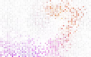 Açık yeşil, sarı daire noktalar kümesi ile vektör kırmızı başlık. Çörek arka plan. Yaratıcı tasarım şablonu. Teknolojik noktalı resim illüstrasyon.