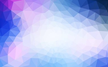 Pembe ışık, vektör çokgen çizim, mavi üçgen oluşur. Üçgen tasarım işiniz için. Yaratıcı geometrik arka plan gradyan ile Origami tarzında